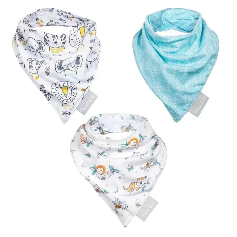 Trend Lab - Baby Safari 3 Pack Jersey Bandana Bib Set