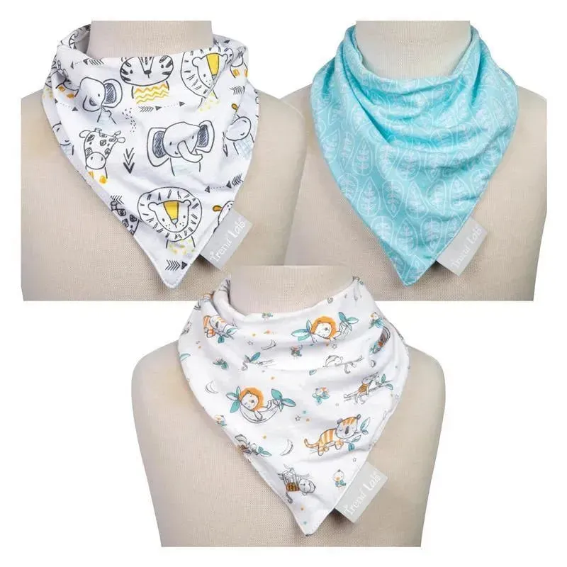Trend Lab - Baby Safari 3 Pack Jersey Bandana Bib Set - Image 3