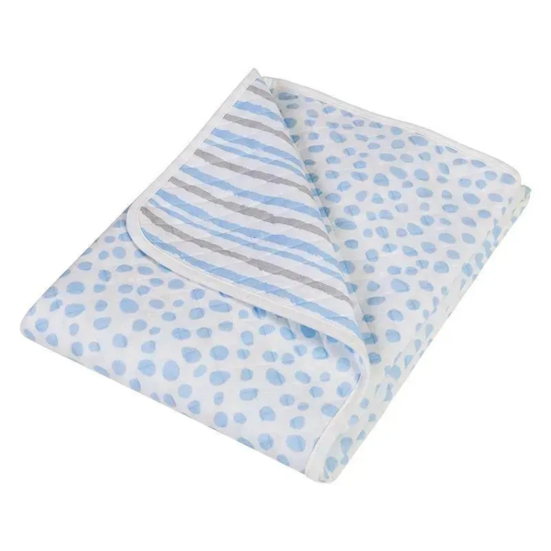 Trend Lab Cloud Knit Blanket, Blue/Gray - Image 2