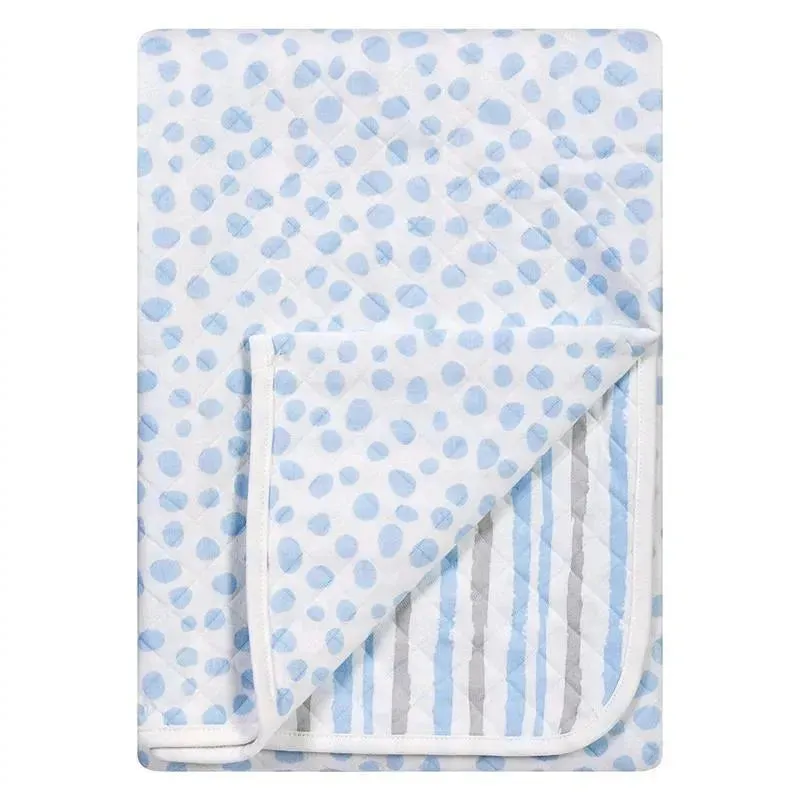 Trend Lab Cloud Knit Blanket, Blue/Gray - Image 9