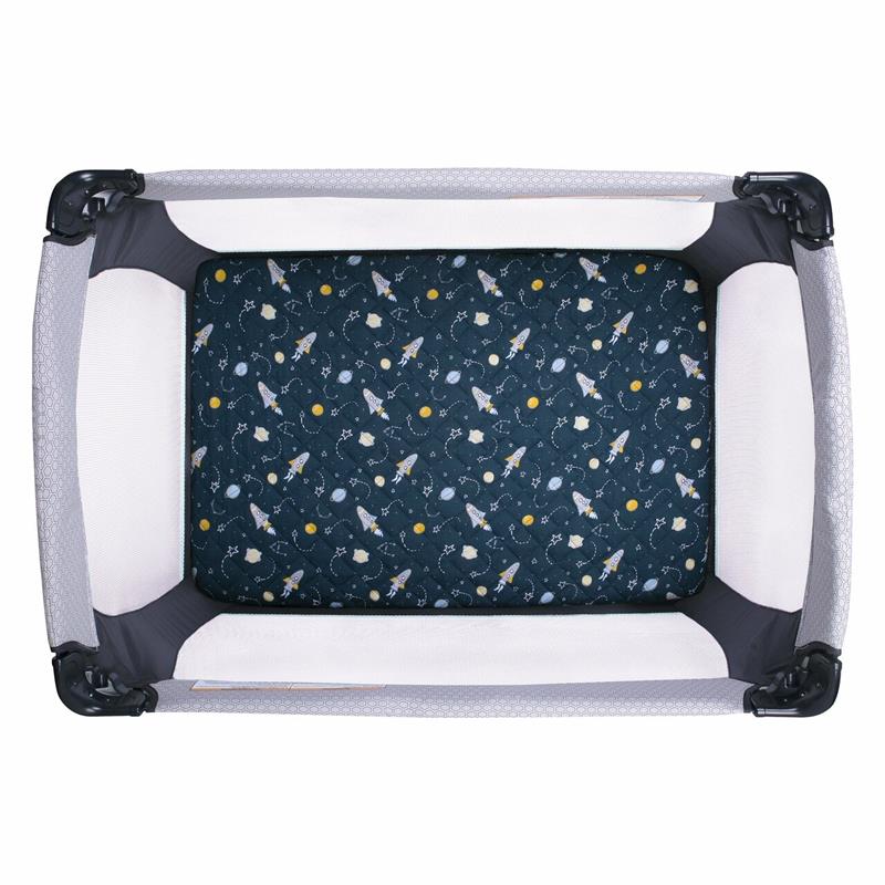 Trend Lab - Fitted Cotton Jersey Playard Sheet, Rockets - Image 2