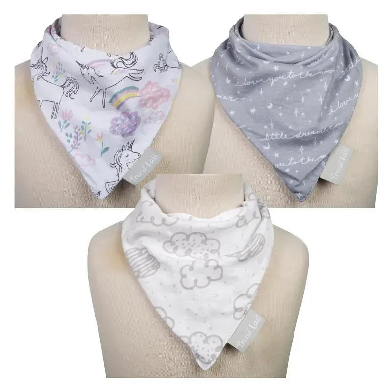 Trend Lab - Unicorn Dreamer 3 Pack Jersey Bandana Bib Set - Image 2