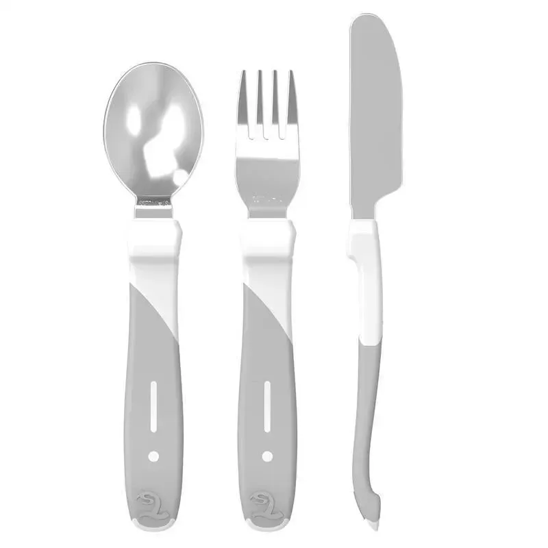 Twistshake - Learn Cutlery Stainless Steel 12+ M, White