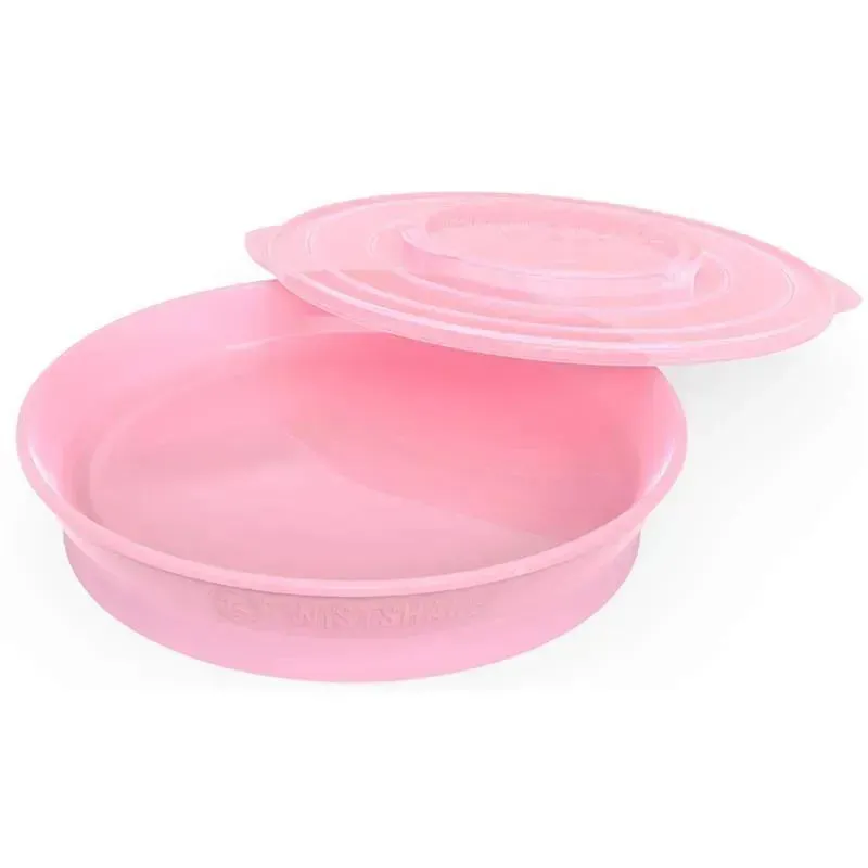 Twistshake - Plate 6+ M, Pastel Pink