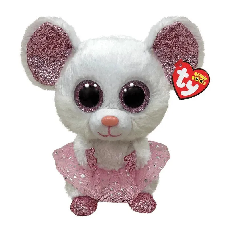 Ty - Plush White Ballerina Mouse Regular, Nina