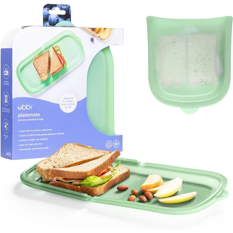 Ubbi 1Pk Platemate Reusable Silicone Storage Bag