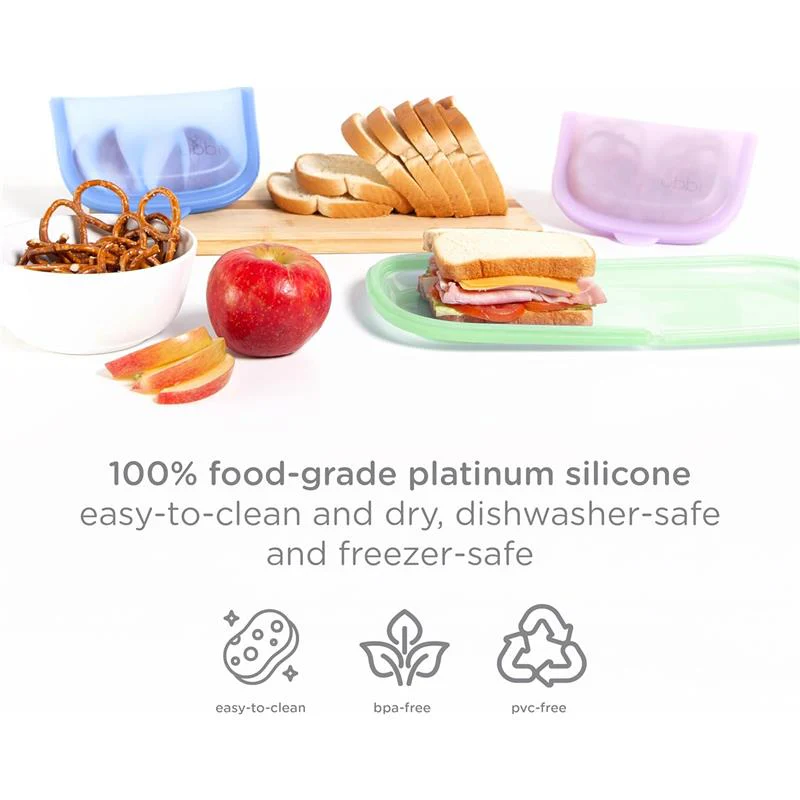 Ubbi 1Pk Platemate Reusable Silicone Storage Bag - Image 2