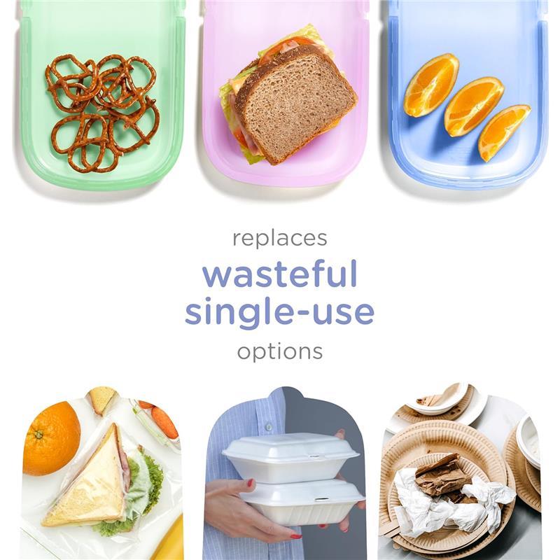 Ubbi 1Pk Platemate Reusable Silicone Storage Bag - Image 3