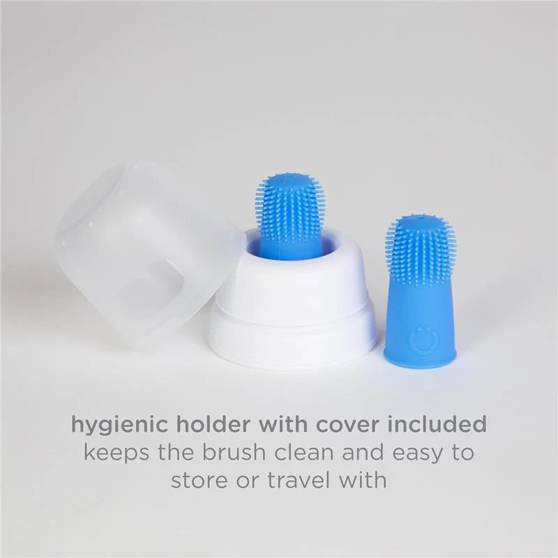 Ubbi - 2Pk Polaris Baby Silicone Finger Toothbrush With Storage Case - Image 2
