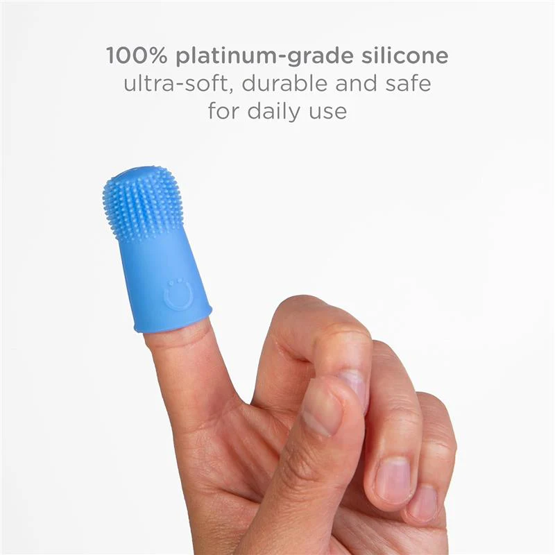 Ubbi - 2Pk Polaris Baby Silicone Finger Toothbrush With Storage Case - Image 4