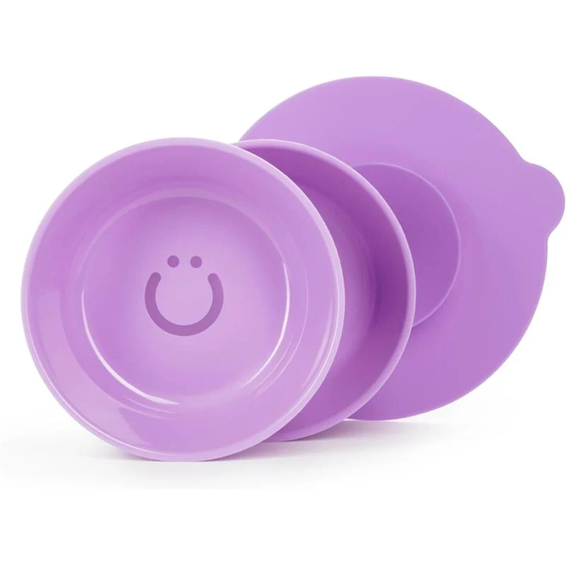 Ubbi - Bowls with Interchangeable Suction Base for Babies and Toddlers, 2 Pack, Smoothie Purple
