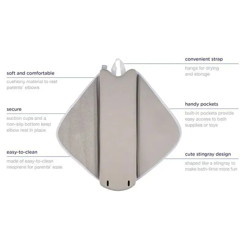 Ubbi - Cushioned Elbow Rest, Gray Stingray - Image 3