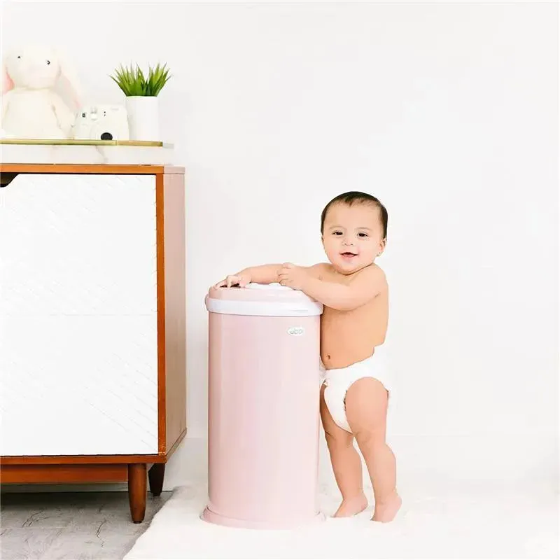 Ubbi - Steel Odor Locking Diaper Pail, Blush Pink - Image 2