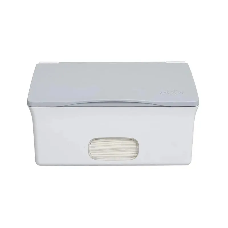 Ubbi - Flushable Wipes Dispenser, White/Grey