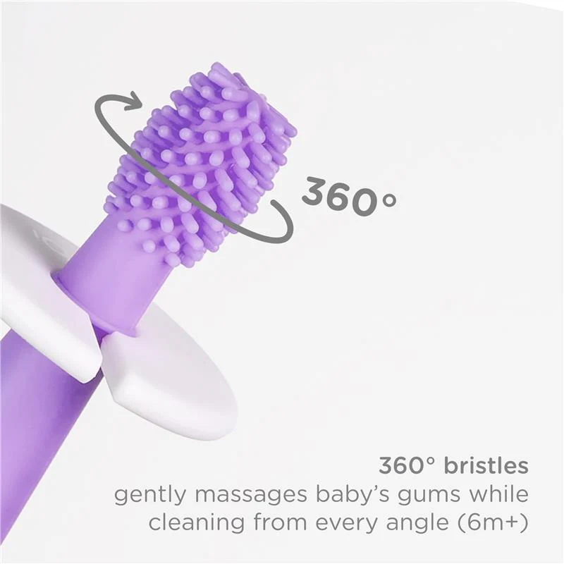 Ubbi - Grow with Me Toothbrush Training Set for Babies and Toddlers, Purple - Image 8