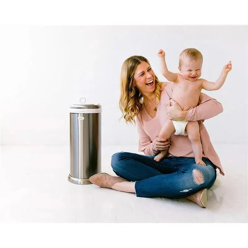 Ubbi - Steel Odor Locking Diaper Pail, Chrome - Image 6