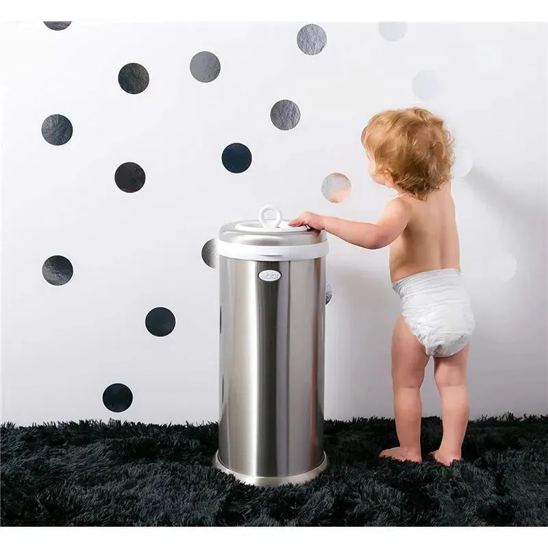 Ubbi - Steel Odor Locking Diaper Pail, Chrome - Image 7