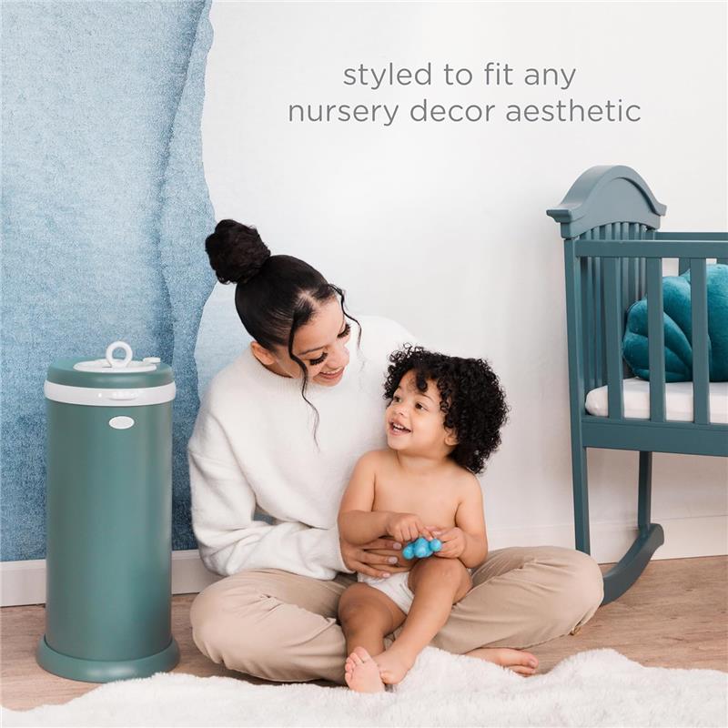 Ubbi - Steel Diaper Pail, Odor Locking, No Special Bag Required, Open Water - Image 10