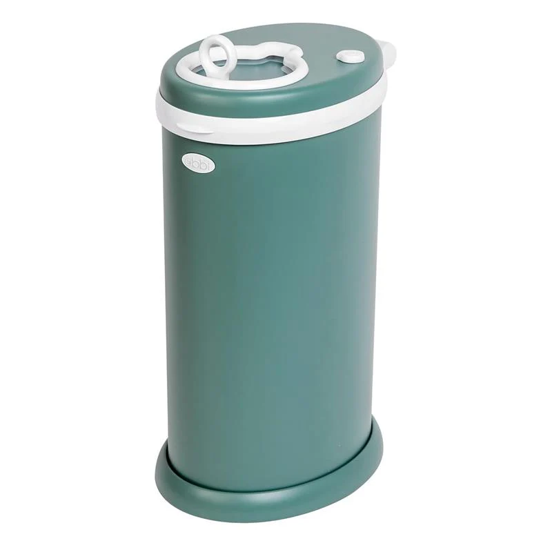 Ubbi - Steel Diaper Pail, Odor Locking, No Special Bag Required, Open Water - Image 2