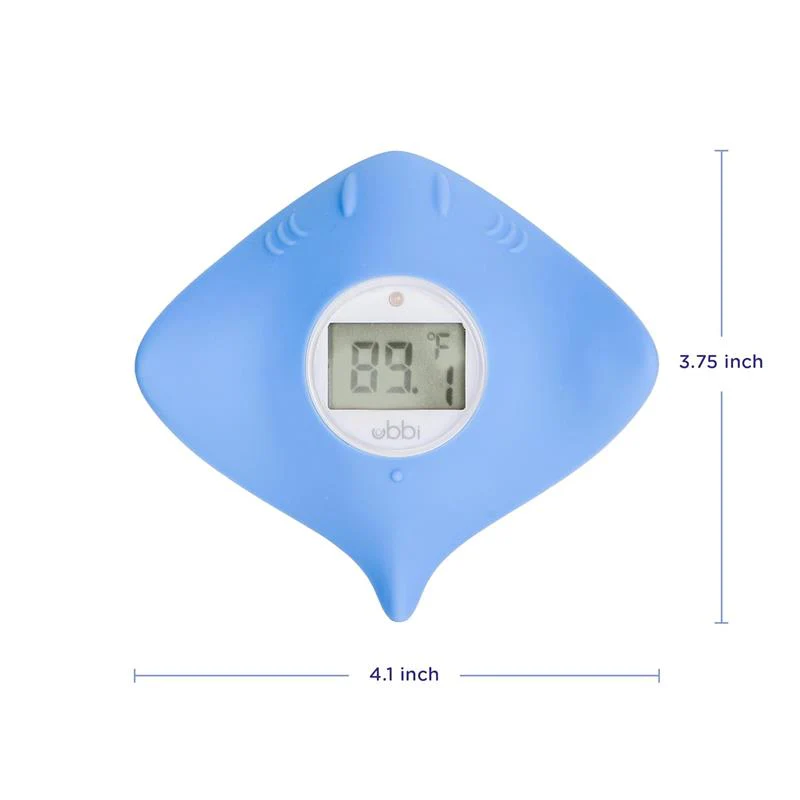 Ubbi - Stingray Baby Bath Thermometer for Newborns and Infants, Floating Silicone,Blue - Image 3
