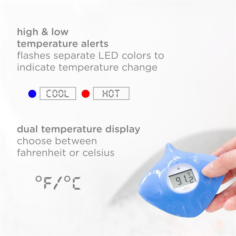 Ubbi - Stingray Baby Bath Thermometer for Newborns and Infants, Floating Silicone,Blue - Image 5