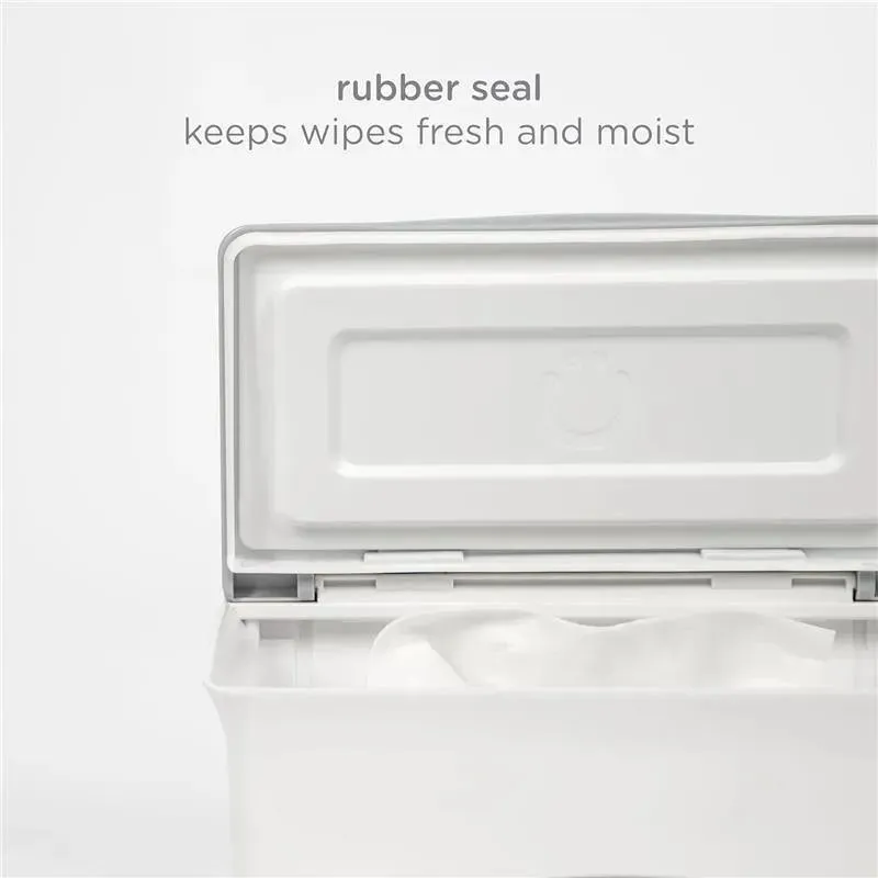 Ubbi - Wipes Dispenser with Weighted Plate and Secure Seal, Taupe - Image 3