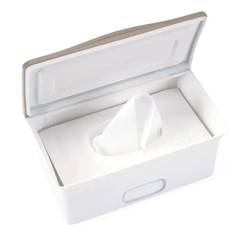 Ubbi - Wipes Dispenser with Weighted Plate and Secure Seal, Taupe - Image 4