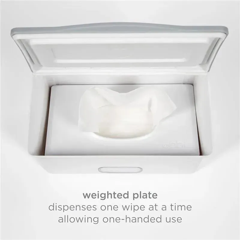 Ubbi - Wipes Dispenser with Weighted Plate and Secure Seal, Taupe - Image 7