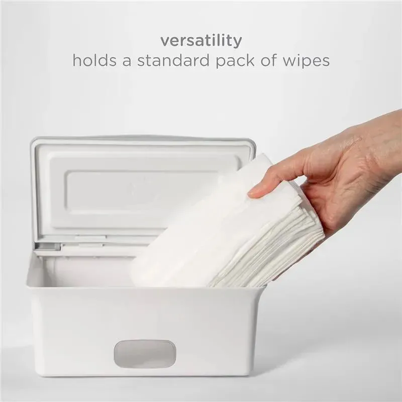 Ubbi - Wipes Dispenser with Weighted Plate and Secure Seal, Taupe - Image 8