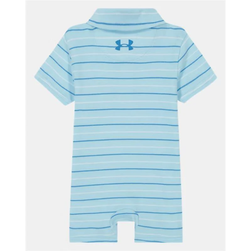 Under Armour - Short Sleeve Stripe Polo Shortall Comb Cotton, Stream - Image 2
