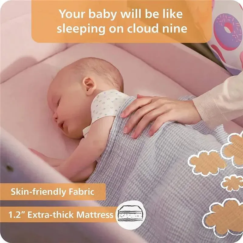Unilove - Hug Me Plus 3-In-1 Bedside Sleeper, Plum Pink - Image 5