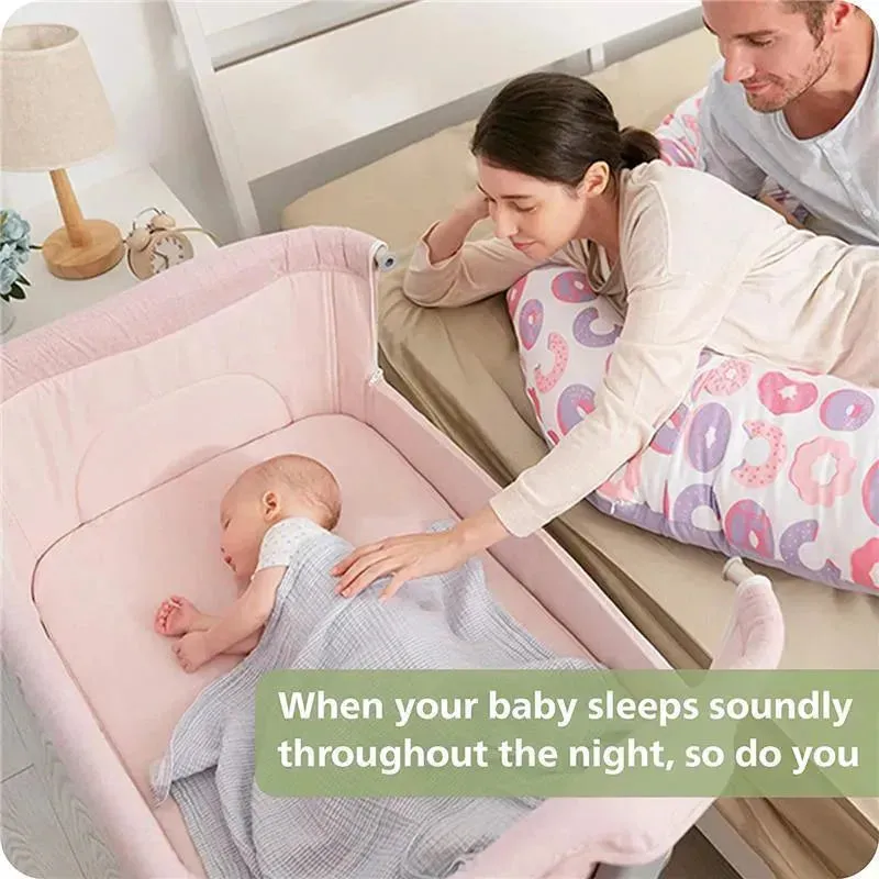 Unilove - Hug Me Plus 3-In-1 Bedside Sleeper, Plum Pink - Image 7
