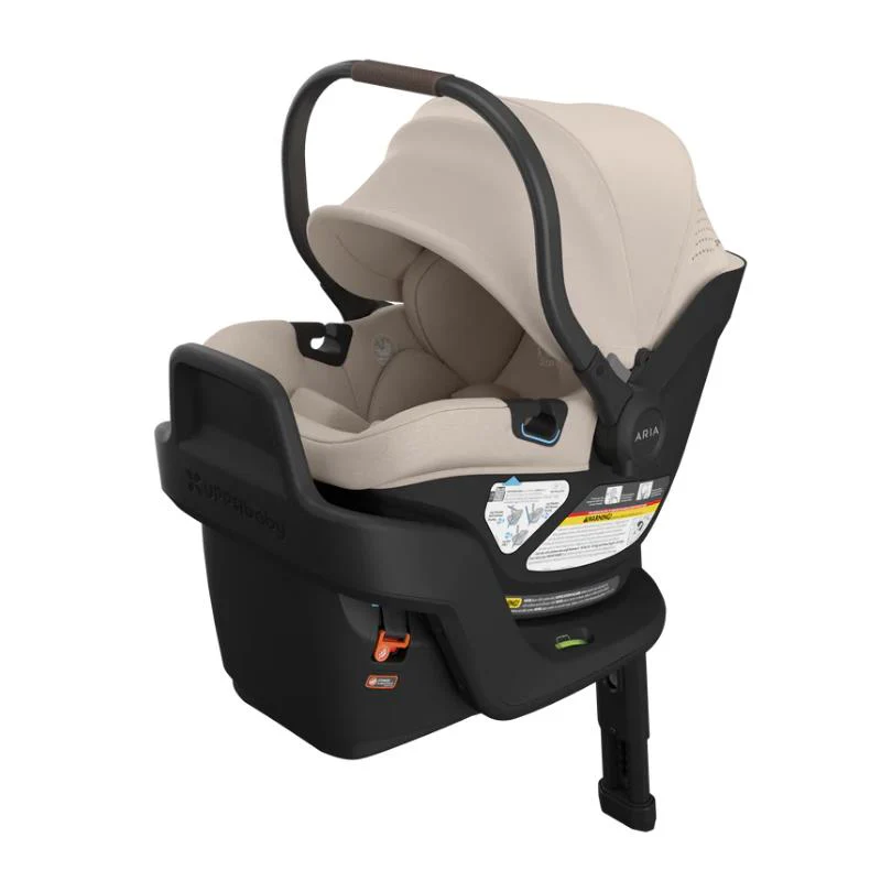 Uppababy Aria V2 Infant Car Seat Ada, Sandstone Melange | Chestnut Leather