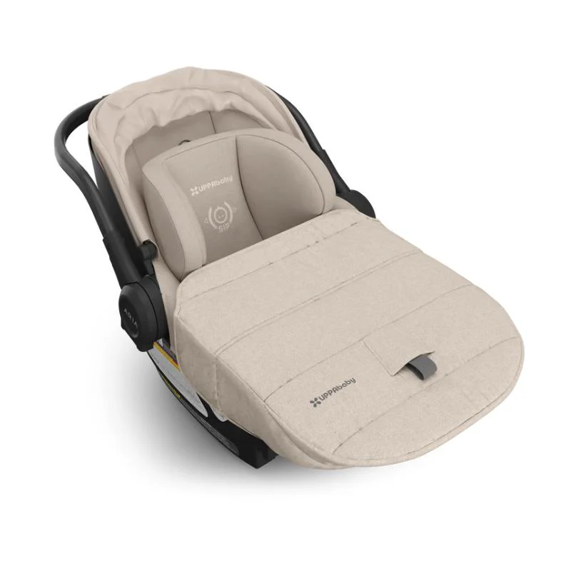 Uppababy Aria V2 Infant Car Seat Ada, Sandstone Melange | Chestnut Leather - Image 3