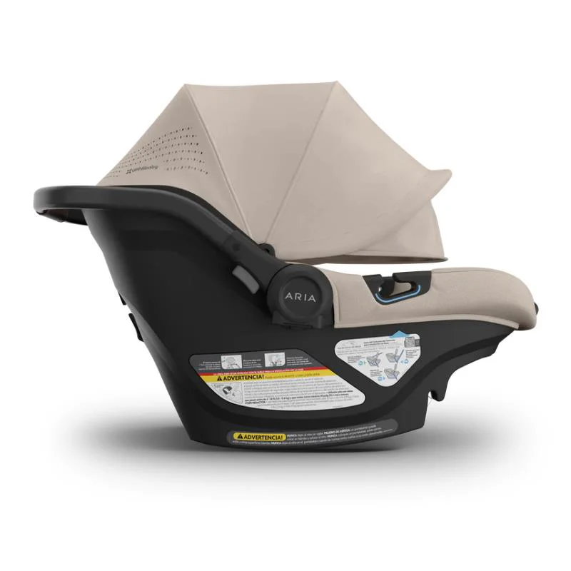 Uppababy Aria V2 Infant Car Seat Ada, Sandstone Melange | Chestnut Leather - Image 4