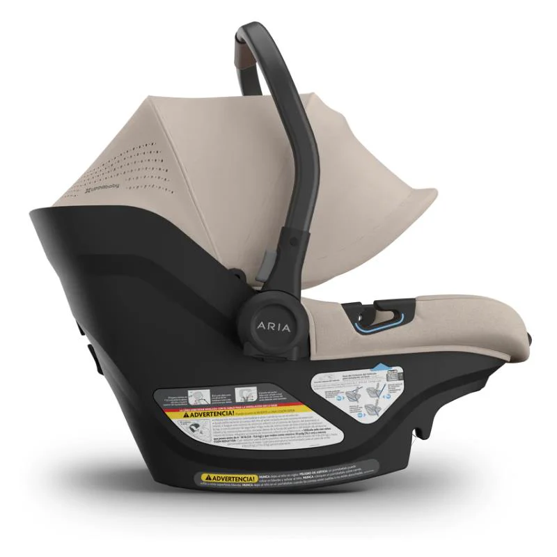 Uppababy Aria V2 Infant Car Seat Ada, Sandstone Melange | Chestnut Leather - Image 5