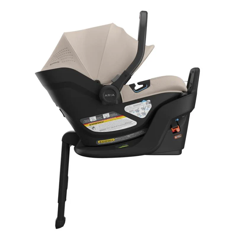 Uppababy Aria V2 Infant Car Seat Ada, Sandstone Melange | Chestnut Leather - Image 6