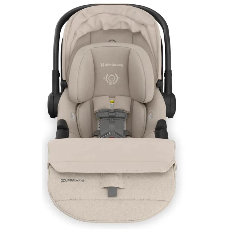Uppababy Aria V2 Infant Car Seat Ada, Sandstone Melange | Chestnut Leather - Image 7