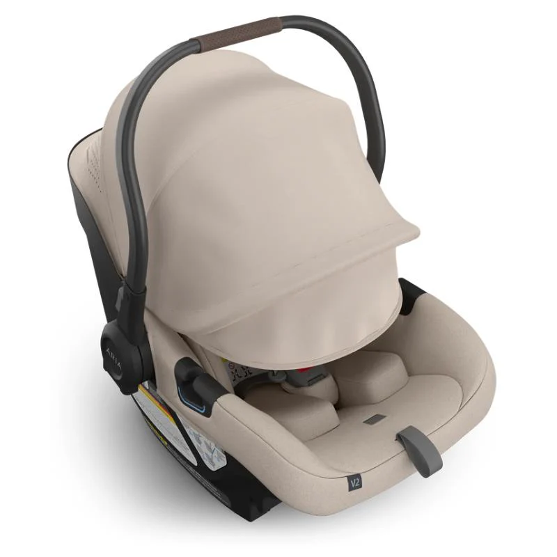 Uppababy Aria V2 Infant Car Seat Ada, Sandstone Melange | Chestnut Leather - Image 8