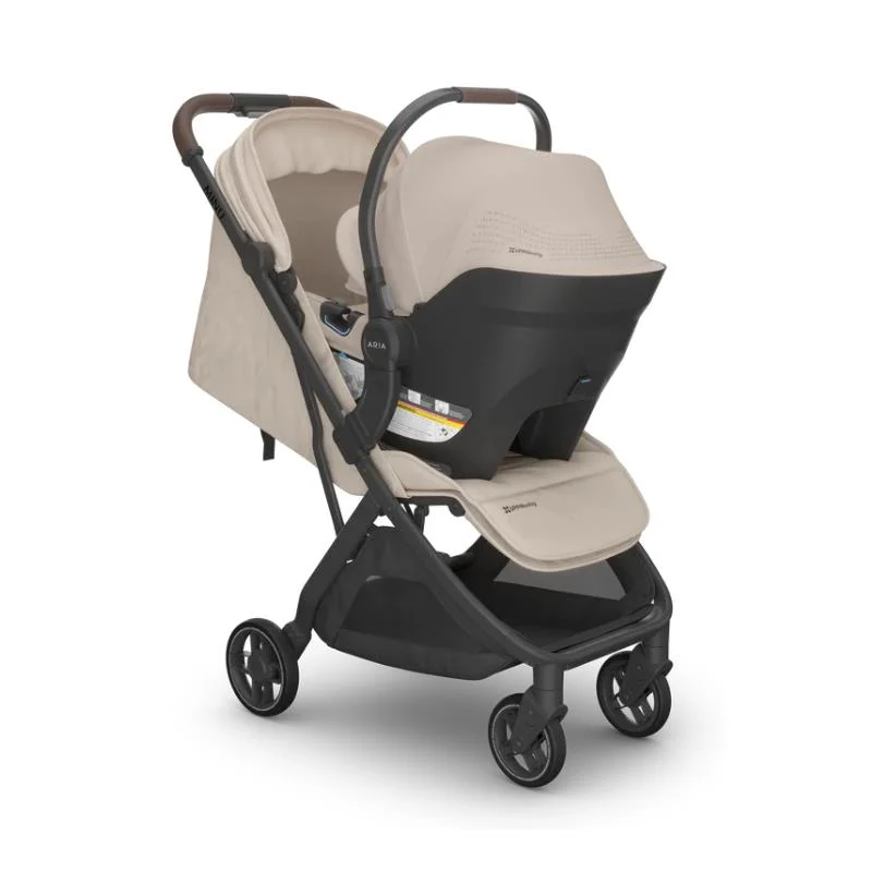 Uppababy Aria V2 Infant Car Seat Ada, Sandstone Melange | Chestnut Leather - Image 9