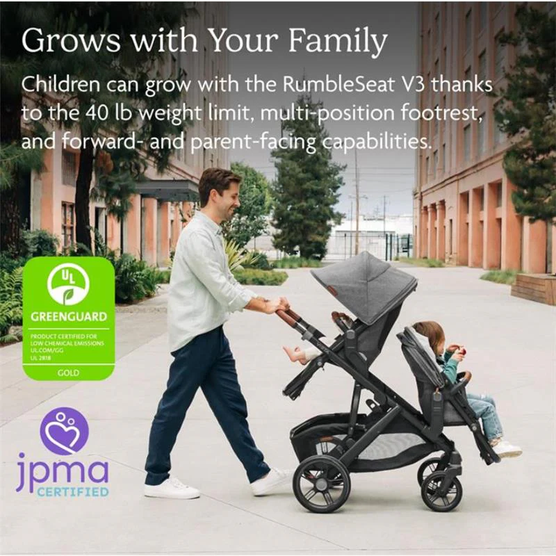 Uppababy - Callum Vista V3 Stroller | Callum Rumbleseat | Upper Adapters - Image 11