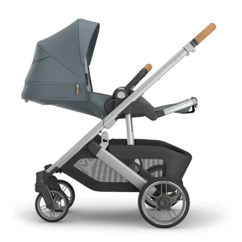 Uppababy - Cruz V3 Stroller Callum (Stone Blue/Silver Frame/Sand Leather) - Image 6