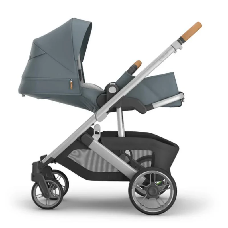 Uppababy - Cruz V3 Stroller Callum (Stone Blue/Silver Frame/Sand Leather) - Image 8