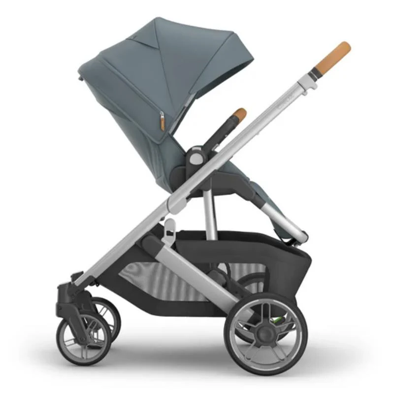 Uppababy - Cruz V3 Stroller Callum (Stone Blue/Silver Frame/Sand Leather) - Image 9