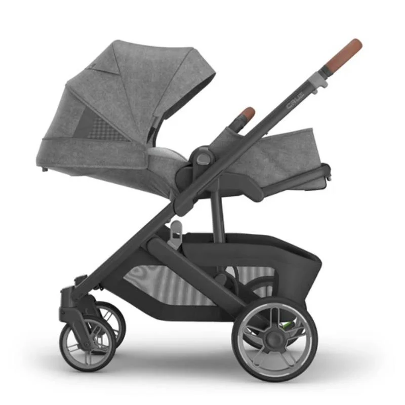 Uppababy - Cruz V3 Stroller Greyson (Charcoal Mélange/Carbon Frame/Saddle Leather) - Image 7