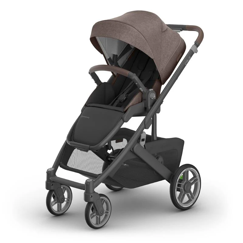 Uppababy - Cruz V3 Stroller, Owen (Mocha Mélange/Carbon Frame/Chestnut Leather)