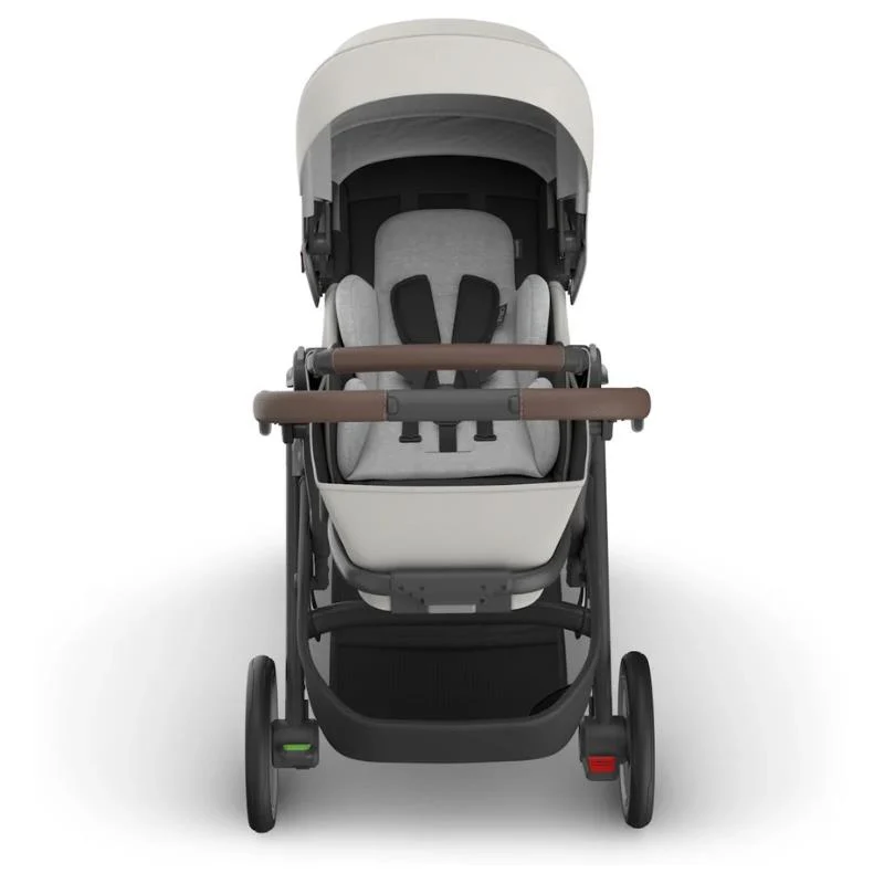 Uppababy - Cruz V3 Stroller Savannah (Pearl Gray Jacquard/Carbon Frame/Chestnut Leather) - Image 4