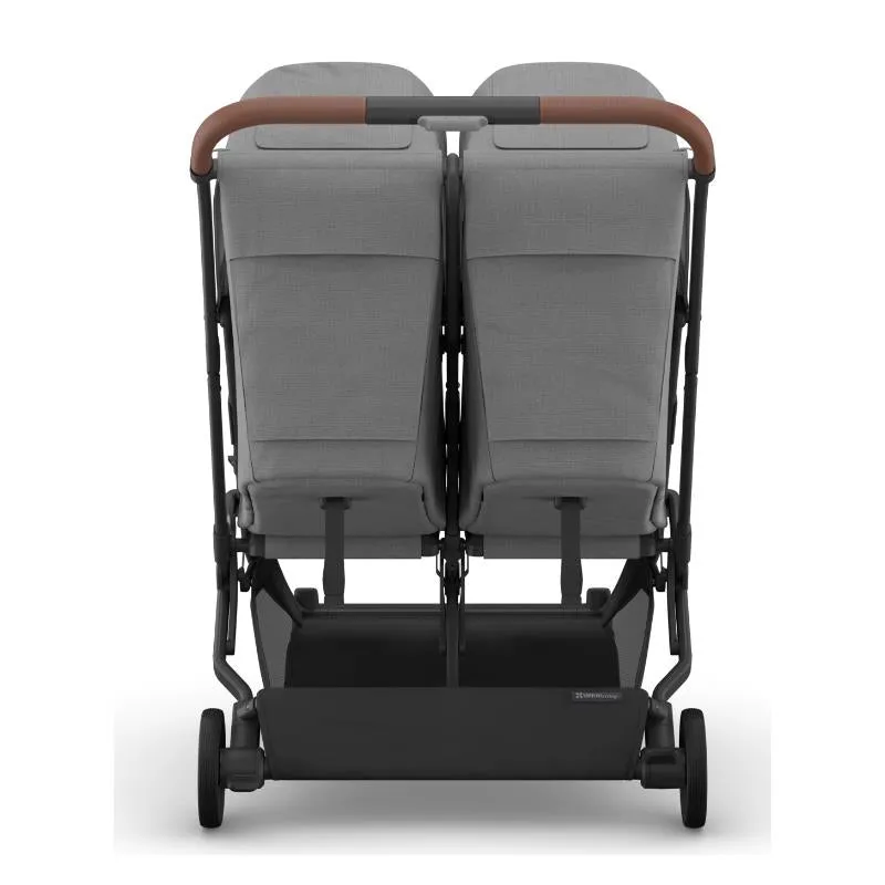 Uppababy - Minu Duo Side By Side Compact Double Stroller, Greyson (Charcoal Mélange/Carbon Frame/Saddle Leather) - Image 9