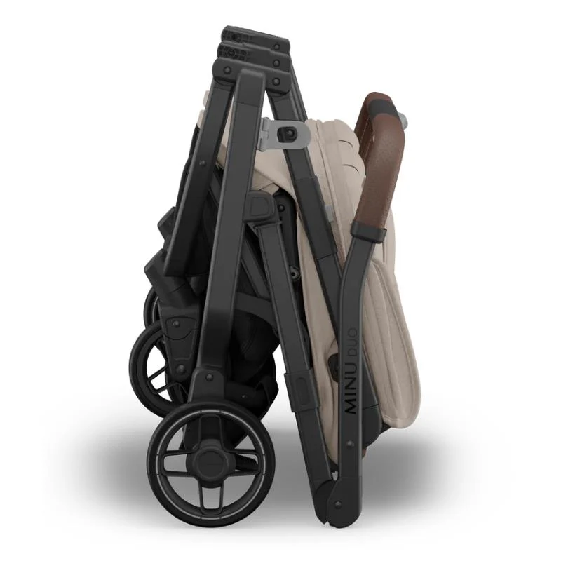 Uppababy Minu Duo Stroller Ada, Sandstone Melange | Chestnut Leather - Image 8