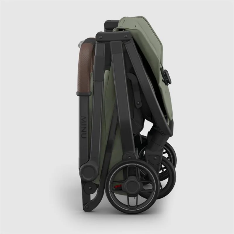 Uppababy Minu V3 Compact Stroller, Evelyn, Meadow Green | Carbon Frame | Chestnut Leather - Image 14